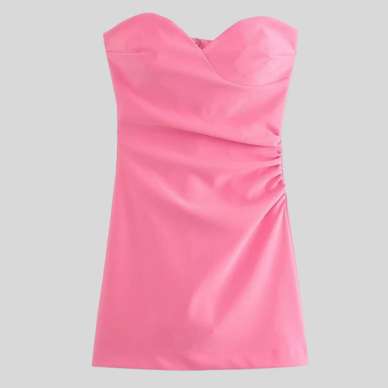 Vestido Curto Rosa Alline