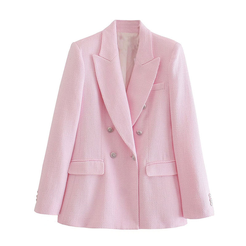 Blazer Rosa Claro Eloisa (Apenas Tamanho G)