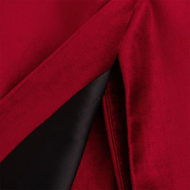 Blazer de Veludo Vermelho Cherry