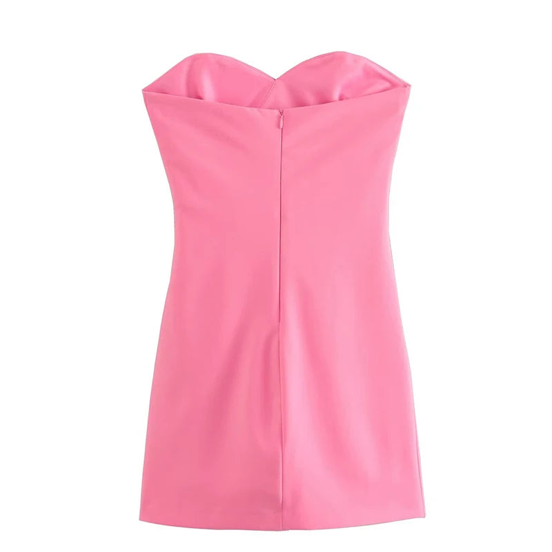 Vestido Curto Rosa Alline