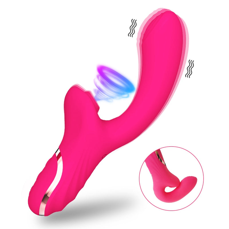 Vibrador Dual clitóris oral vácuo estimulador ponto G