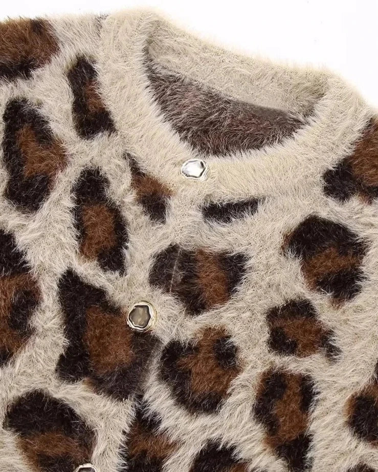 Casaco Cardigan Leopardo