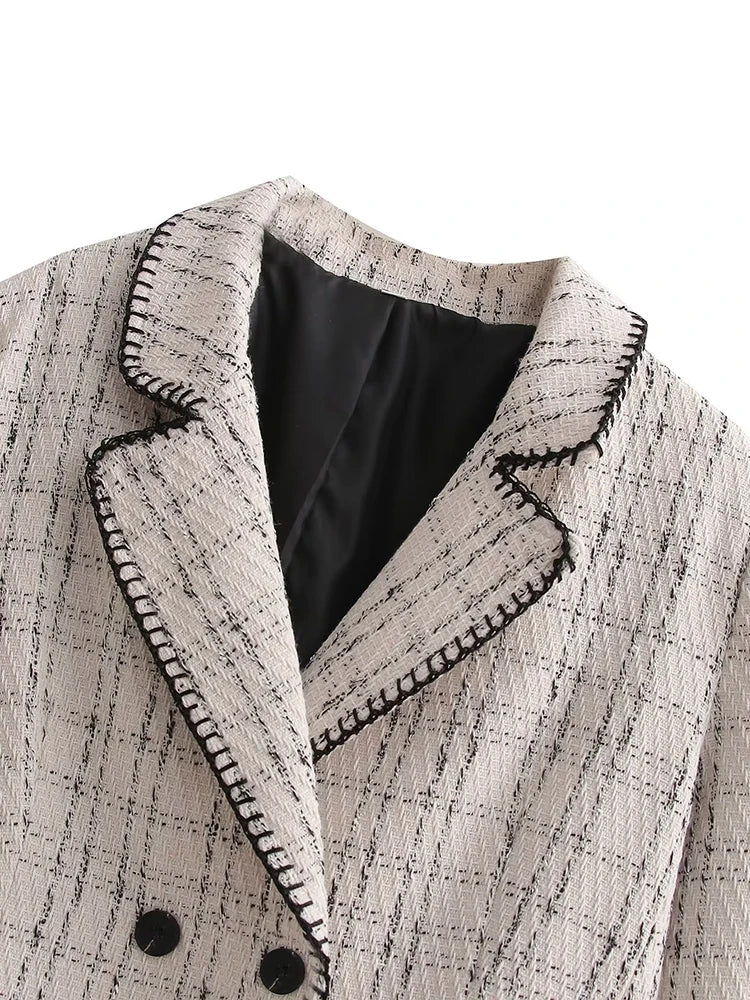 Blazer de Tweed Xadrez Romana