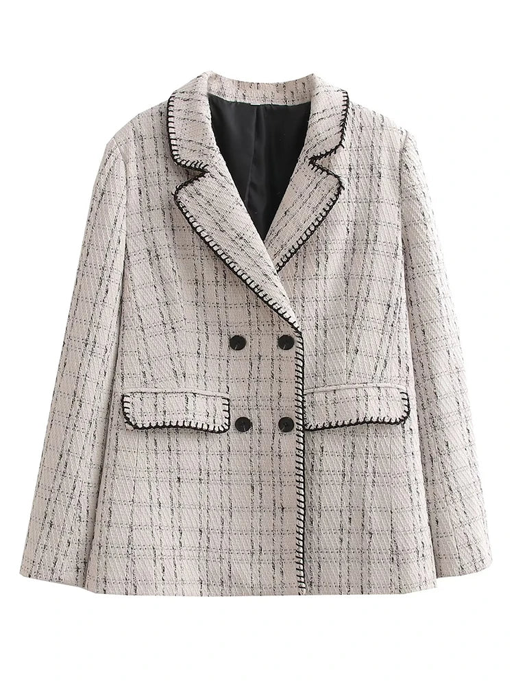 Blazer de Tweed Xadrez Romana