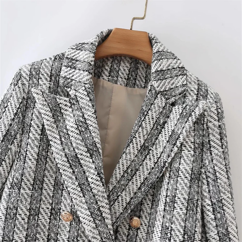 Blazer Monita Tweed Cinza