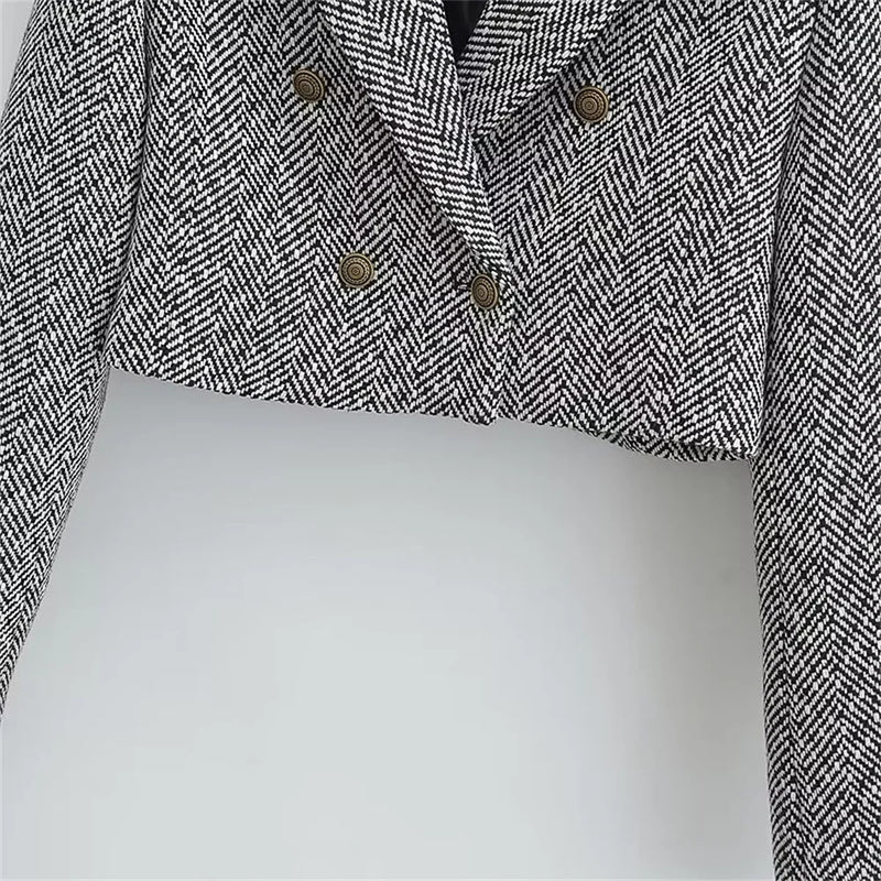 Blazer Curto Tweed Fabi