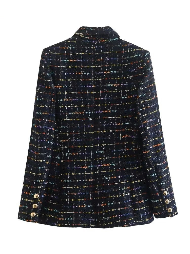 Blazer Tweed Azul Marinho Londres