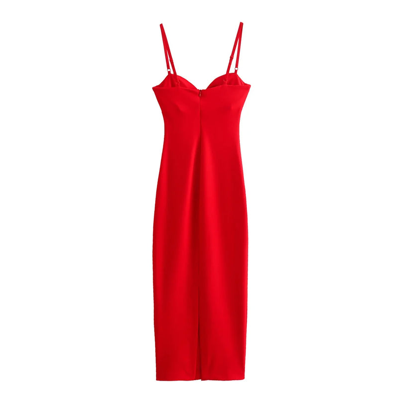 Vestido Vermelho Midi Virgínia