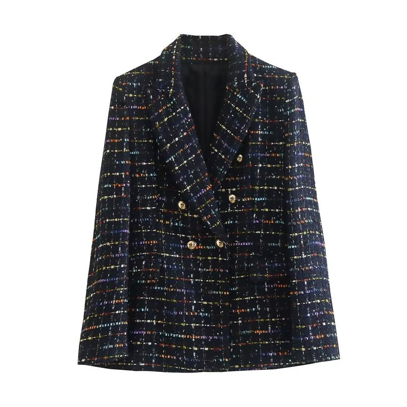 Blazer Tweed Azul Marinho Londres