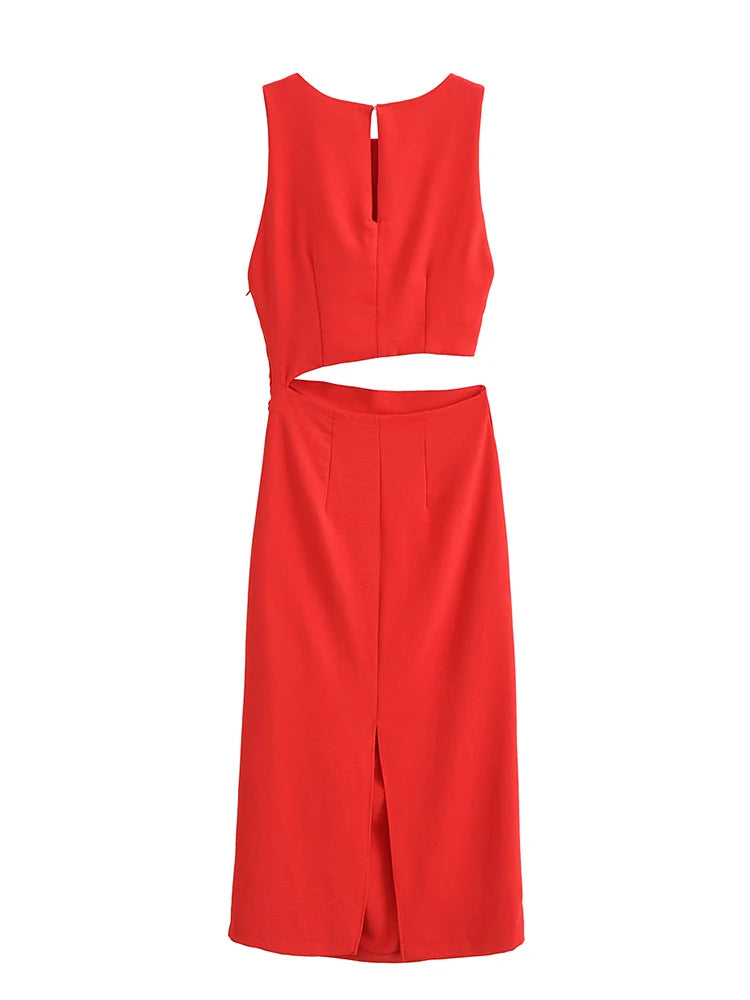 Vestido Midi Vermelho Larissa