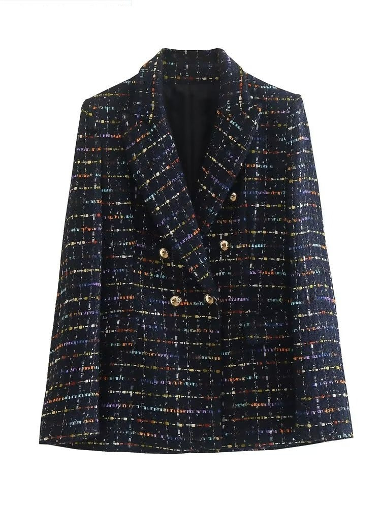 Blazer Tweed Azul Marinho Londres